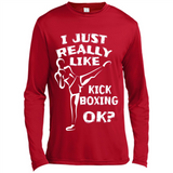 Kick Boxing Shirt Kick Boxer Boxing Workout - Canvas Long Sleeve T-Shirt