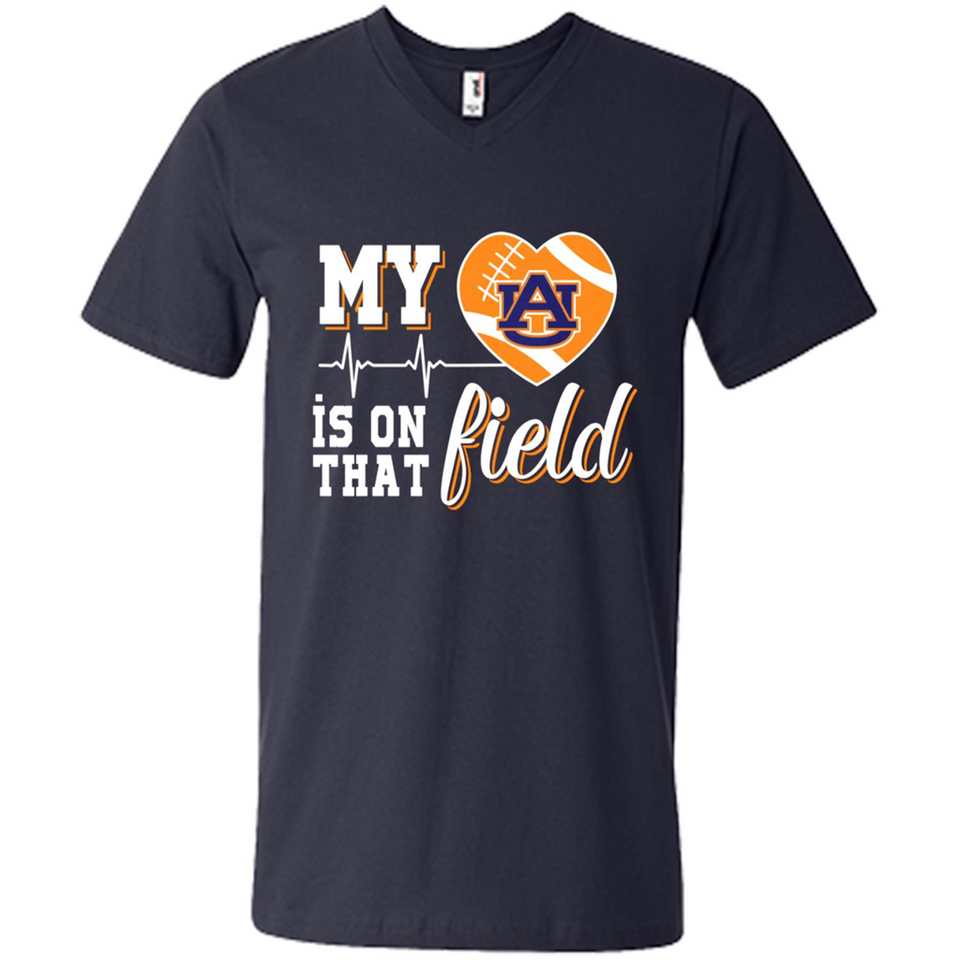 Auburn Tigers Football My Heart is on that Field - Men's V-Neck