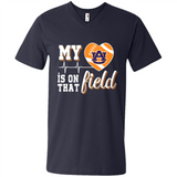 Auburn Tigers Football My Heart is on that Field - Men's V-Neck