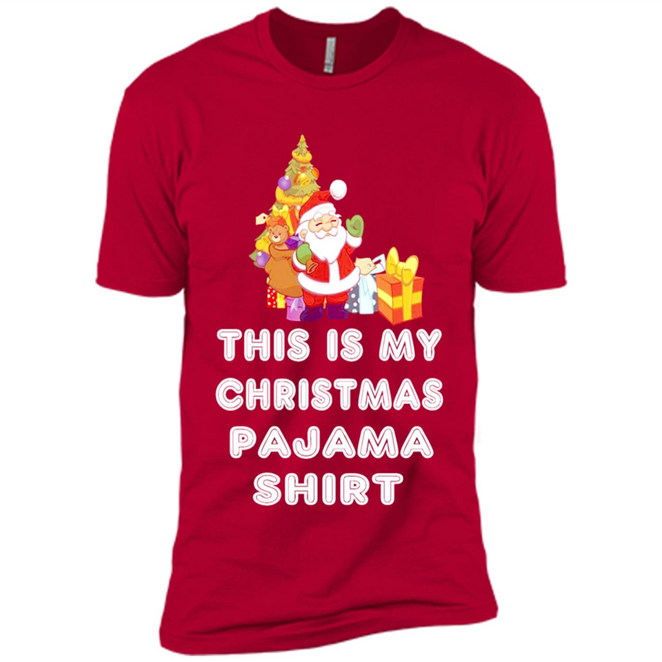 This is My Christmas Pajama Shirt - Santa Bear Tree Gift Tee