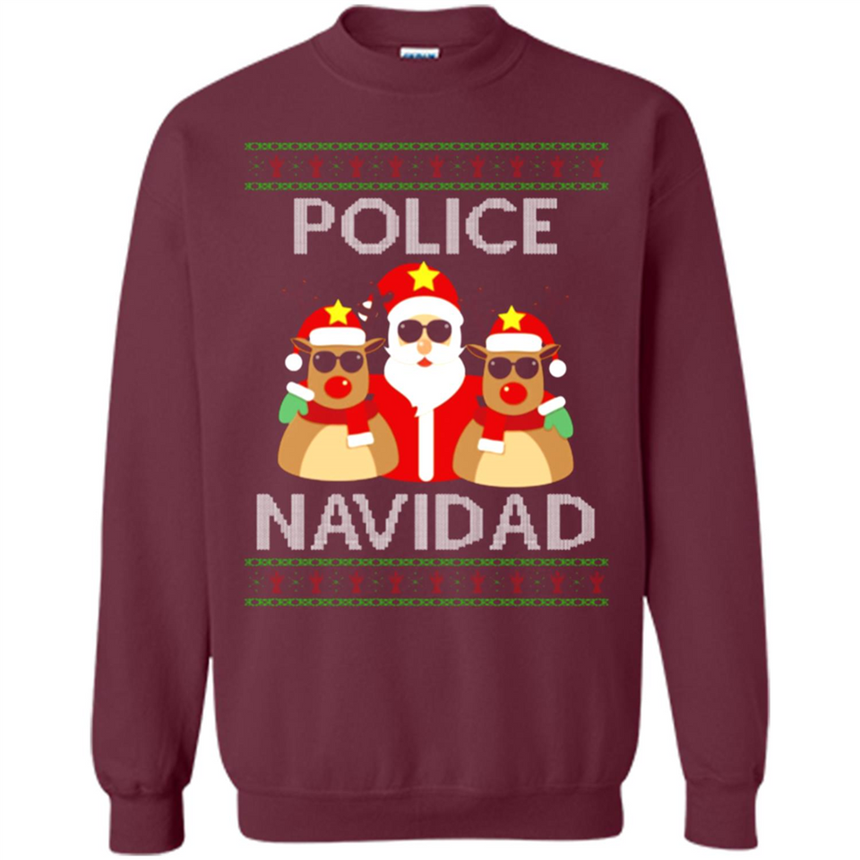 FUNNY POLICE NAVIDAD T-SHIRT Santa Christmas Party - Sweatshirt