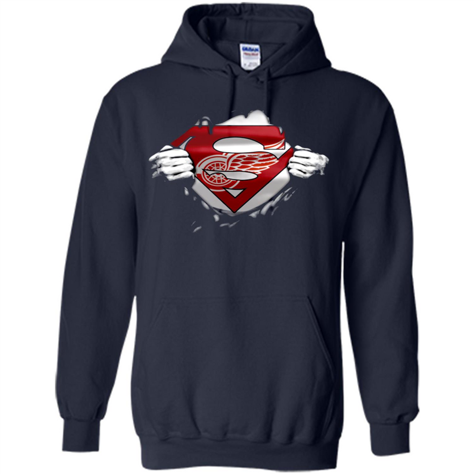 Detroit Red Wings And Superman Fans - Hoodie