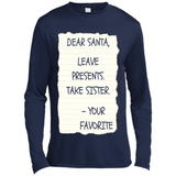 Dear Santa Leave Presents Take Sister Christmas - Canvas Long Sleeve T-Shirt