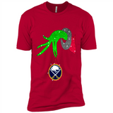 GRINCH HAND HOLDING BUFFALO SABRES GLITTER CHRISTMAS PINGPONG