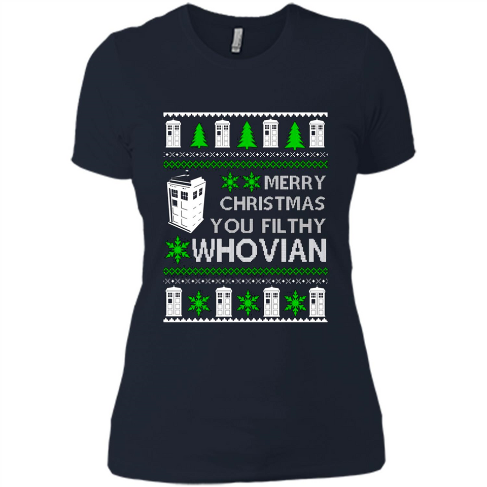 Merry Christmas You Filthy Whovian ugly sweater PINGPONG