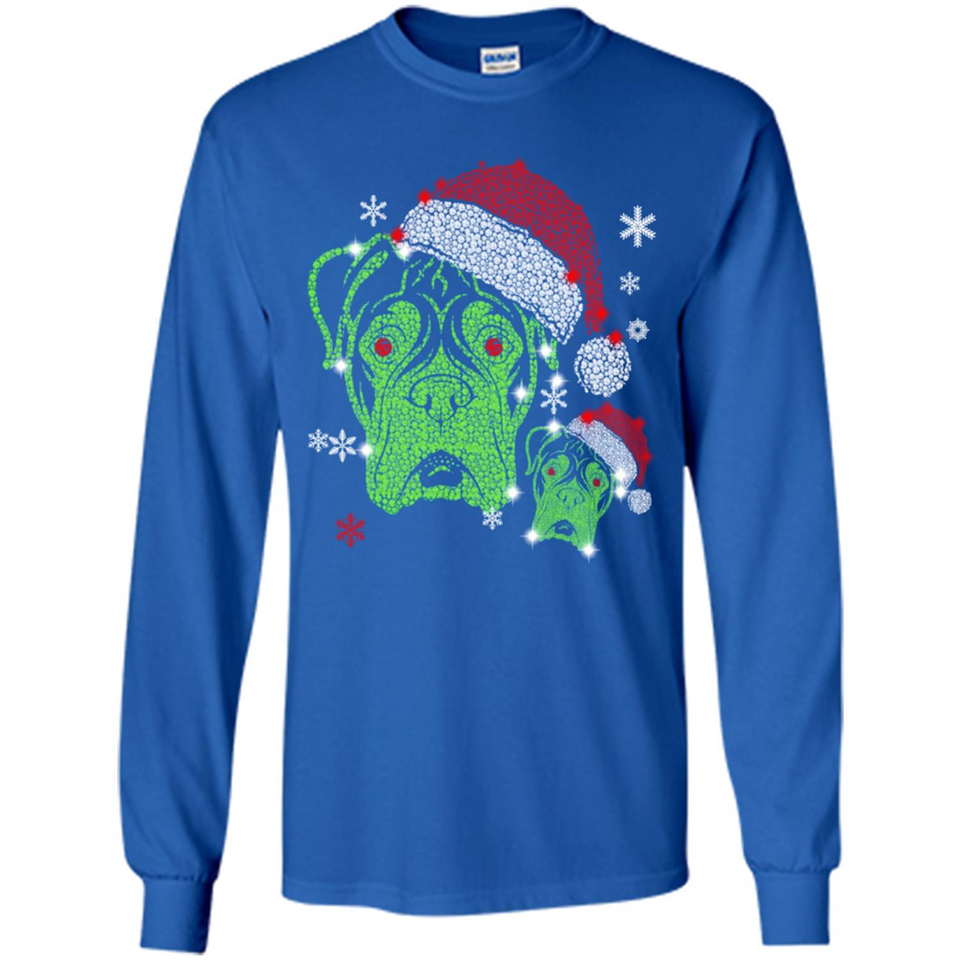 Boxer Dog diamond Christmas - Long Sleeve T-Shirt