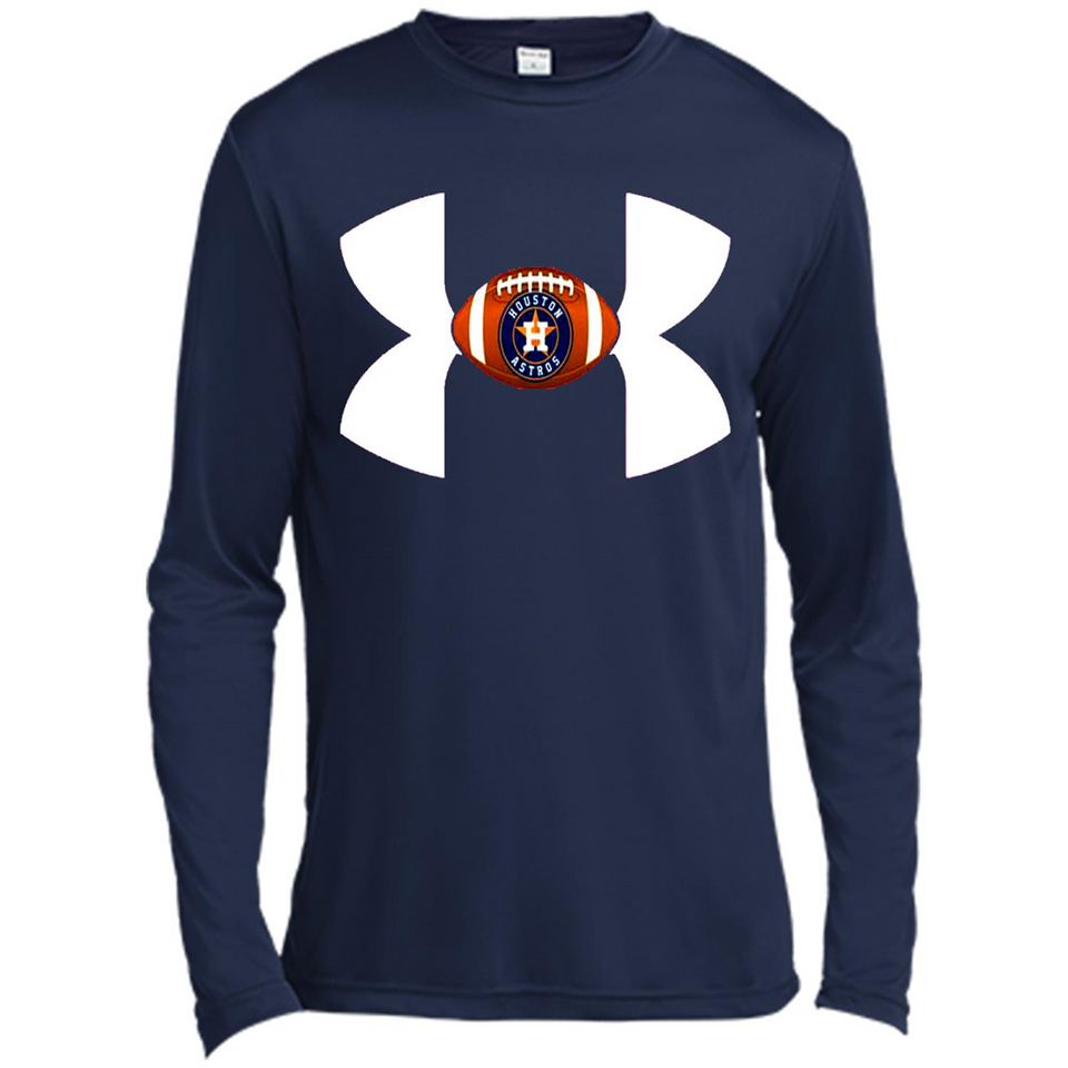 Houston Astros Under Armour Logo - Canvas Long Sleeve T-Shirt