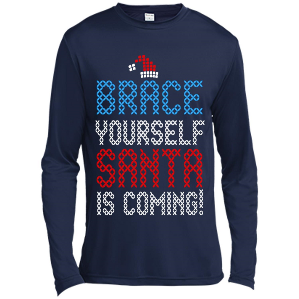 Brace Yourself Santa is coming Christmas - Canvas Long Sleeve T-Shirt