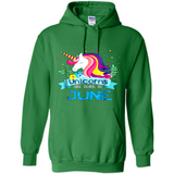 Unicorns are born in June Birthday Rainbow Gift Ladies Custom