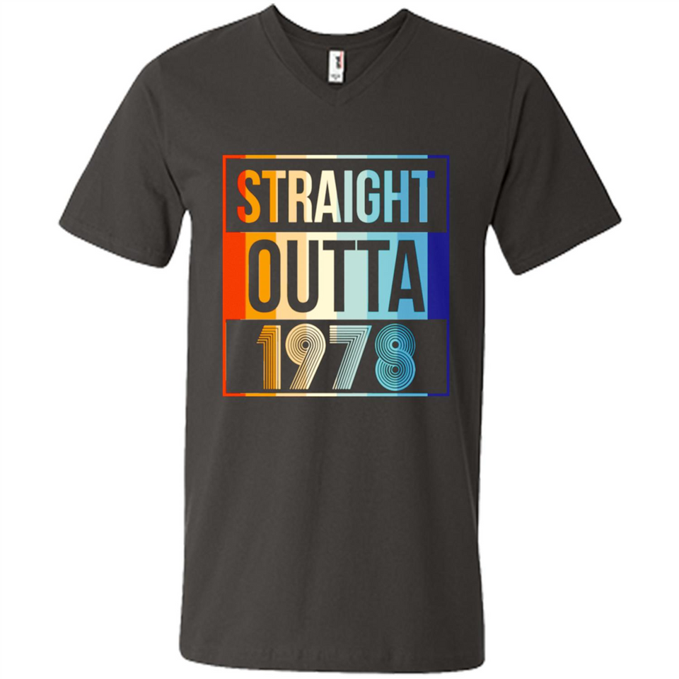Retro Straight Outta 1978 40 Years Old - Men's V-Neck