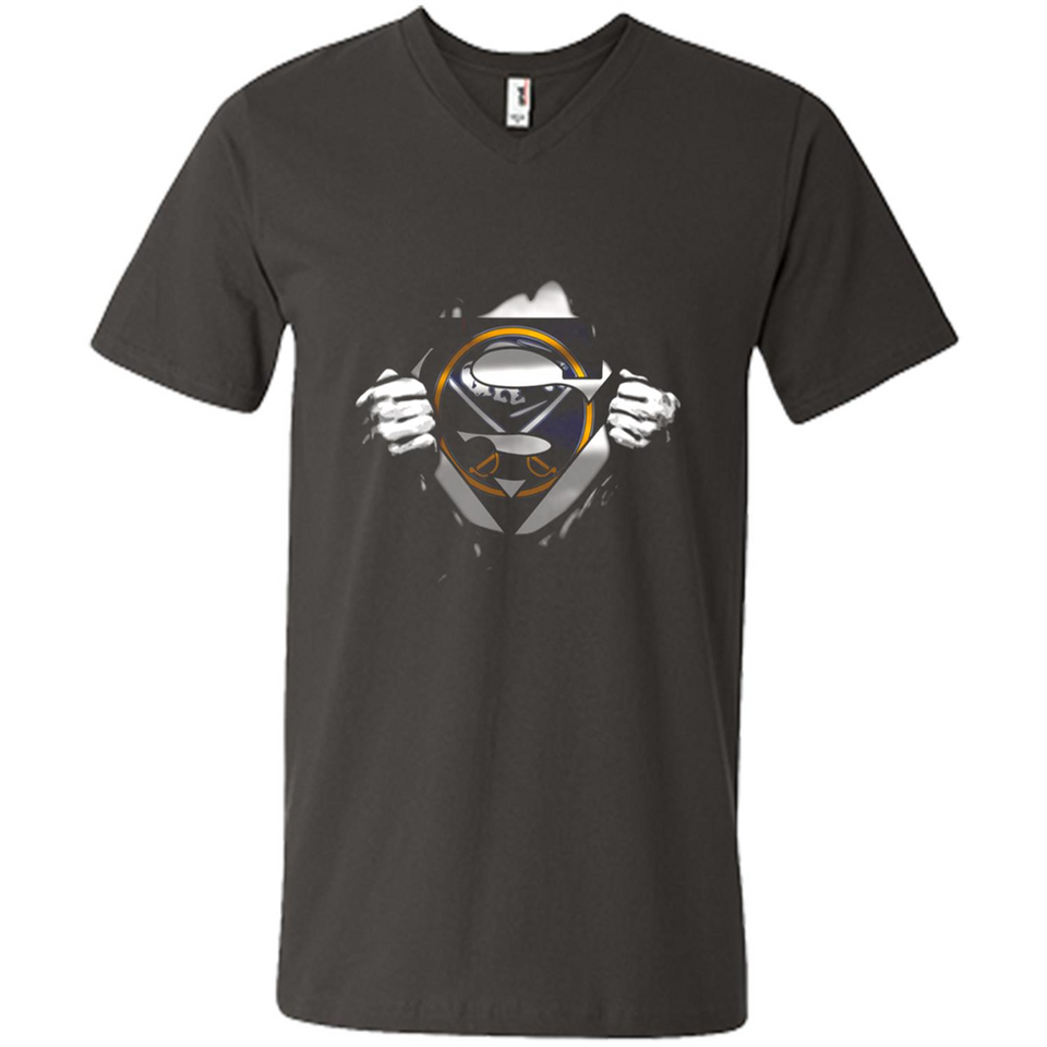 Buffalo Sabres And Superman Fans - Men's V-Neck