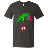 GRINCH HAND HOLDING BOSTON CELTICS NBA GLITTER CHRISTMAS PINGPONG