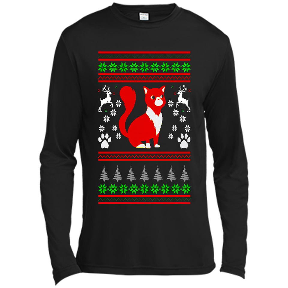 Christmas Ugly Sweater CUTE CATS UGLY CHRISTMAS SWEATERS - Canvas Long Sleeve T-Shirt