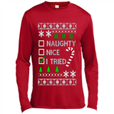 Naughty Nice I Tried Christmas sweatshirt PINGPONG