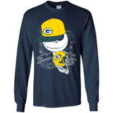 Jack Skellington The Nightmare Before Christmas-Packers Football - Long Sleeve T-Shirt