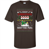 Merry Christmas Shitter Full Christmas Tree Snowman Sweater PINGPONG - Shirt