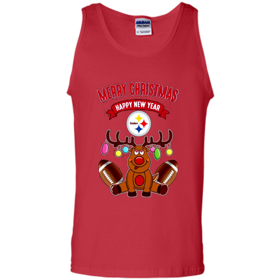 Pittsburgh Steelers NFL Reindeer Funny Merry Christmas And Happy New Year