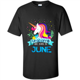 Unicorns are born in June Birthday Rainbow Gift Ladies Custom