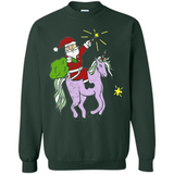 Distressed Retro Santa Riding Unicorn - Sweatshirt
