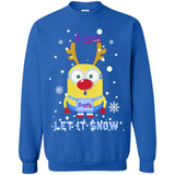 Minion Atlanta Braves Ugly Christmas Sweater Let it Snow - Sweatshirt
