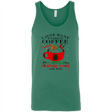 I Just Want To Drink Coffee And Watch Hallmark Christmas Movies All Day MERCHCUTE - Canvas Unisex Tank