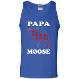 Papa Moose Funny Christmas Plaid Buffalo T-Shirt - Tank Top