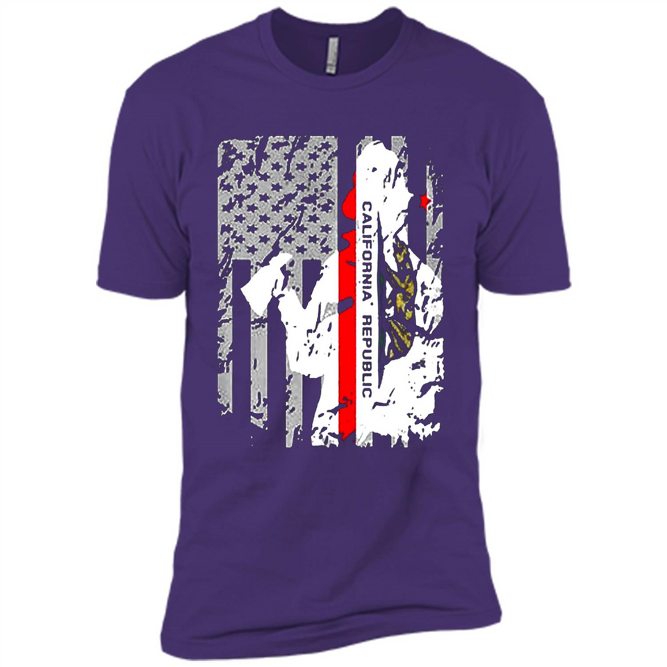 Paradise California Firefighter Thin Red Line Funds Youth T-Shirt PINGPONG - Premium Short Sleeve T-Shirt