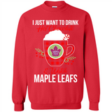 I Just Want To Drink Hot Chocolate & Watch Toronto Maple Leafs Ugly Christmas Sweater PINGPONG