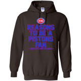 Reasons to be a Detroit Pistons Fan Complete List on Back - Hoodie