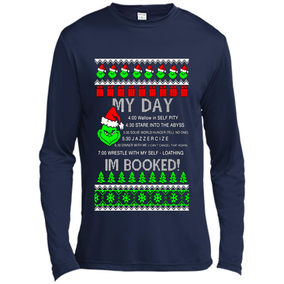 Mr Grinch my day I’m booked Christmas sweater PINGPONG