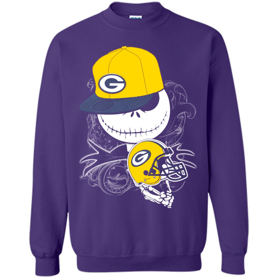 Jack Skellington The Nightmare Before Christmas-Packers Football - Sweatshirt