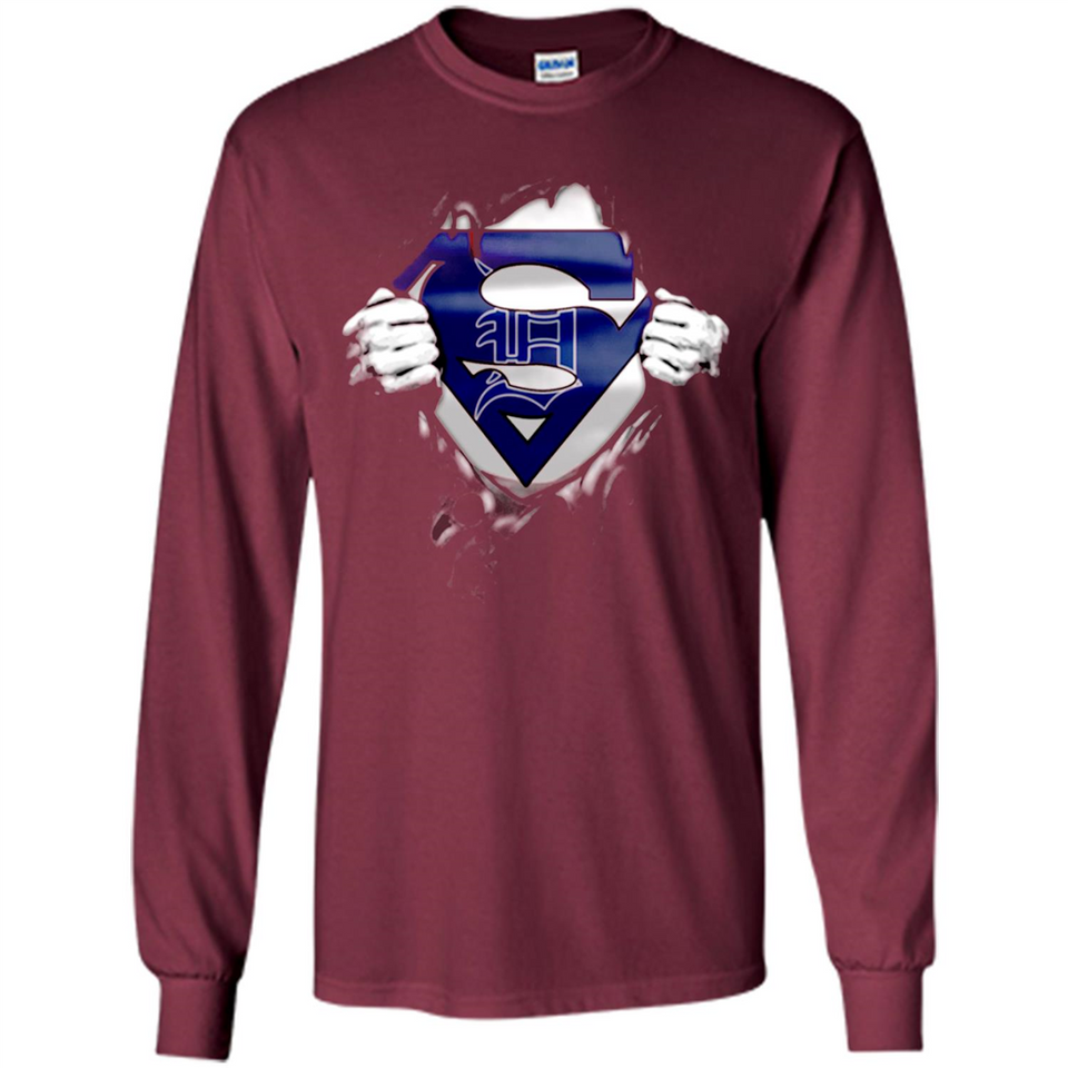 Detroit Tigers And Superman Fans - Long Sleeve T-Shirt