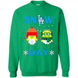 Snow Day Shirt For Los Angeles Dodgers Vs Minion Fans pingpong