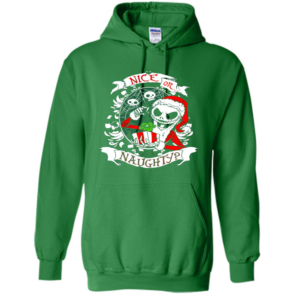 Christmas Shirt, Santa Nice Or Naughty Xmas - Hoodie