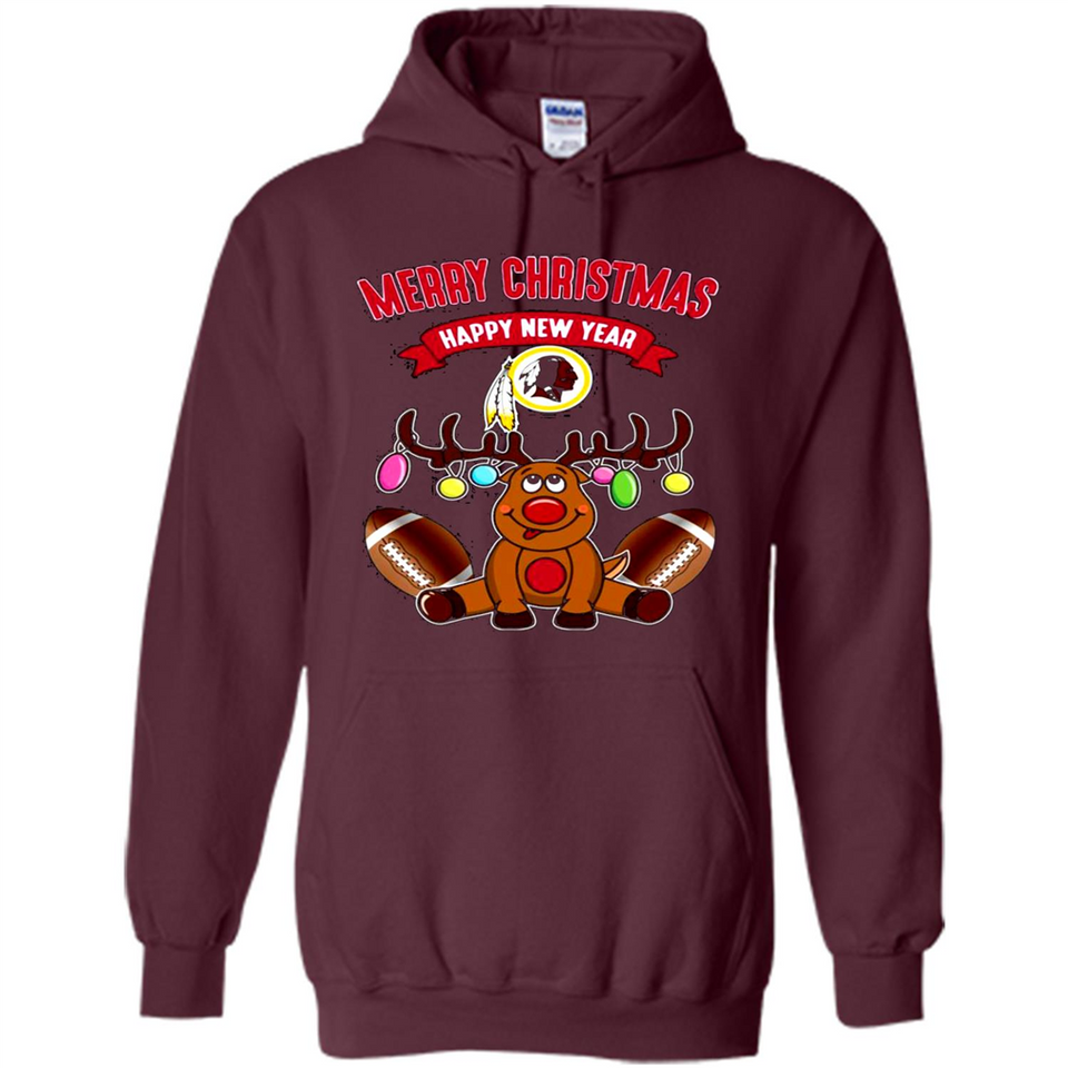 Washington Redskins NFL Reindeer Funny Merry Christmas And Happy New Year