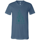 Merry Catmas Funny Cat Christmas Tree Sweatshirt - Canvas Unisex V-Neck