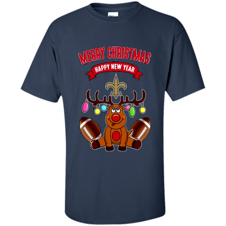 New Orleans Saints NFL Reindeer Funny Merry Christmas And Happy New Year
