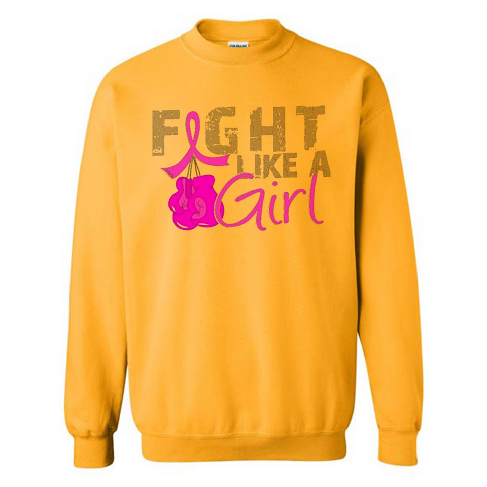 Fight Like A Girl Breast Cancer Awareness - Sweatshirt
