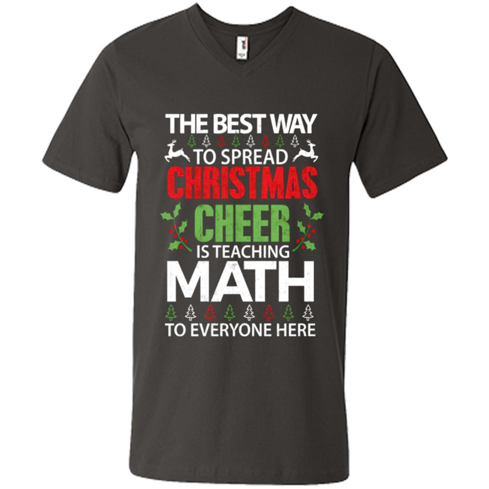 Math Teacher Christmas Shirt Christmas Cheer - Men's V-Neck