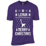 Vintage Tee For Women Men Graphic Shirts Lemur Ugly Christmas Sweater - Premium Short Sleeve T-Shirt