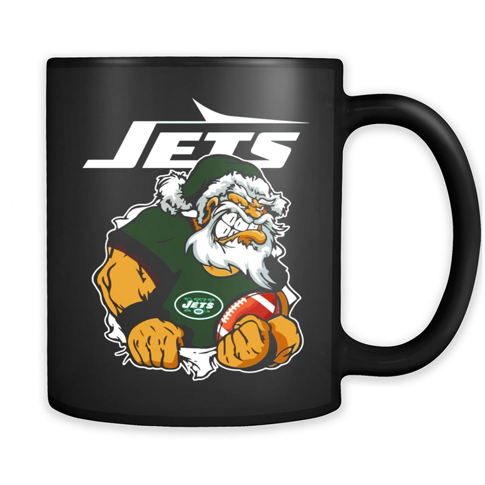 Grumpy Santa Claus Jets Football Team PINGPONG