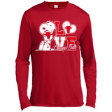 Snoopy loves NBA Chicago Bulls - Canvas Long Sleeve T-Shirt