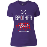 Brother Shirt Buffalo Plaid Family Camping Bear Tee - Ladies' Boyfriend T-Shirt