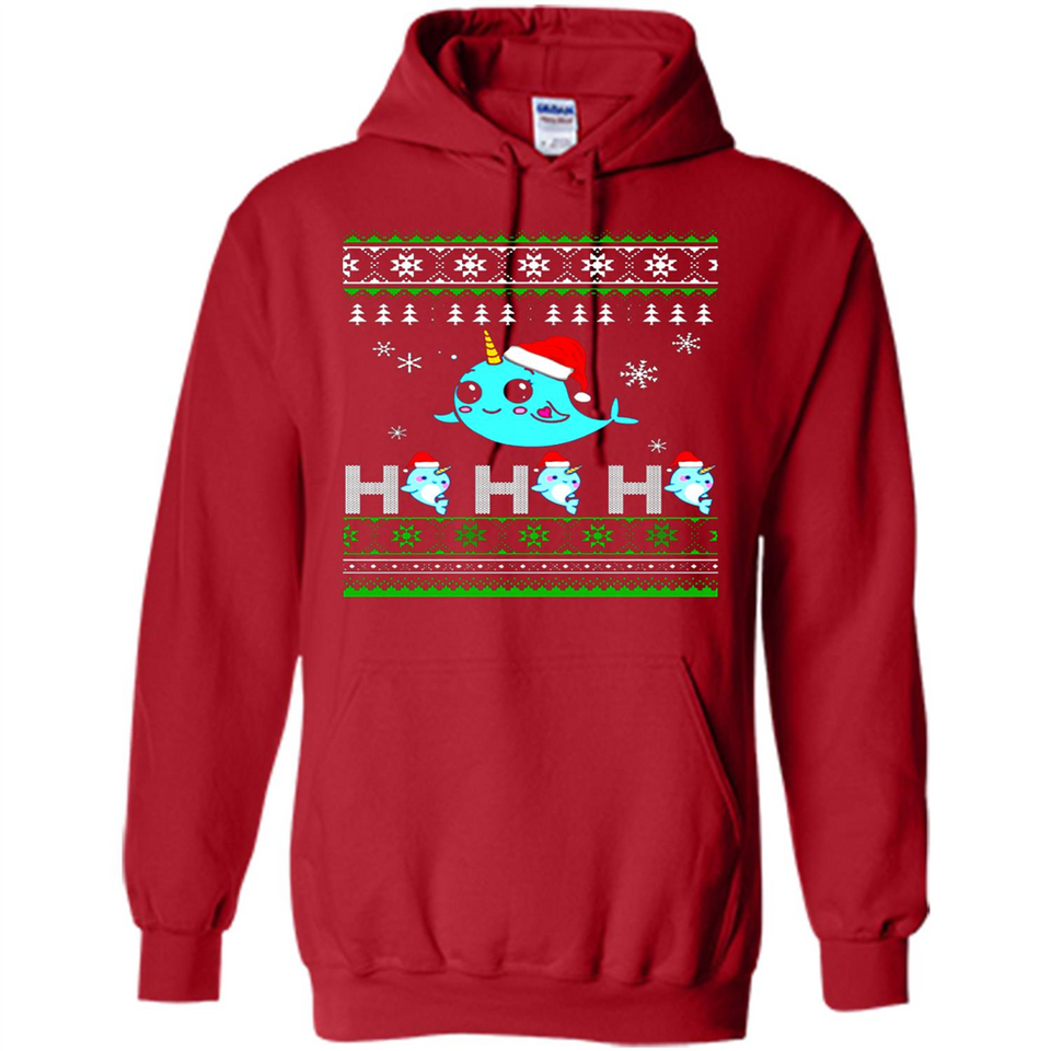 Narwhal christmas sweatshirt hoodie long PINGPONG - Hoodie