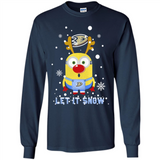 Minion Anaheim Ducks Ugly Christmas Sweater Let it Snow - Long Sleeve T-Shirt