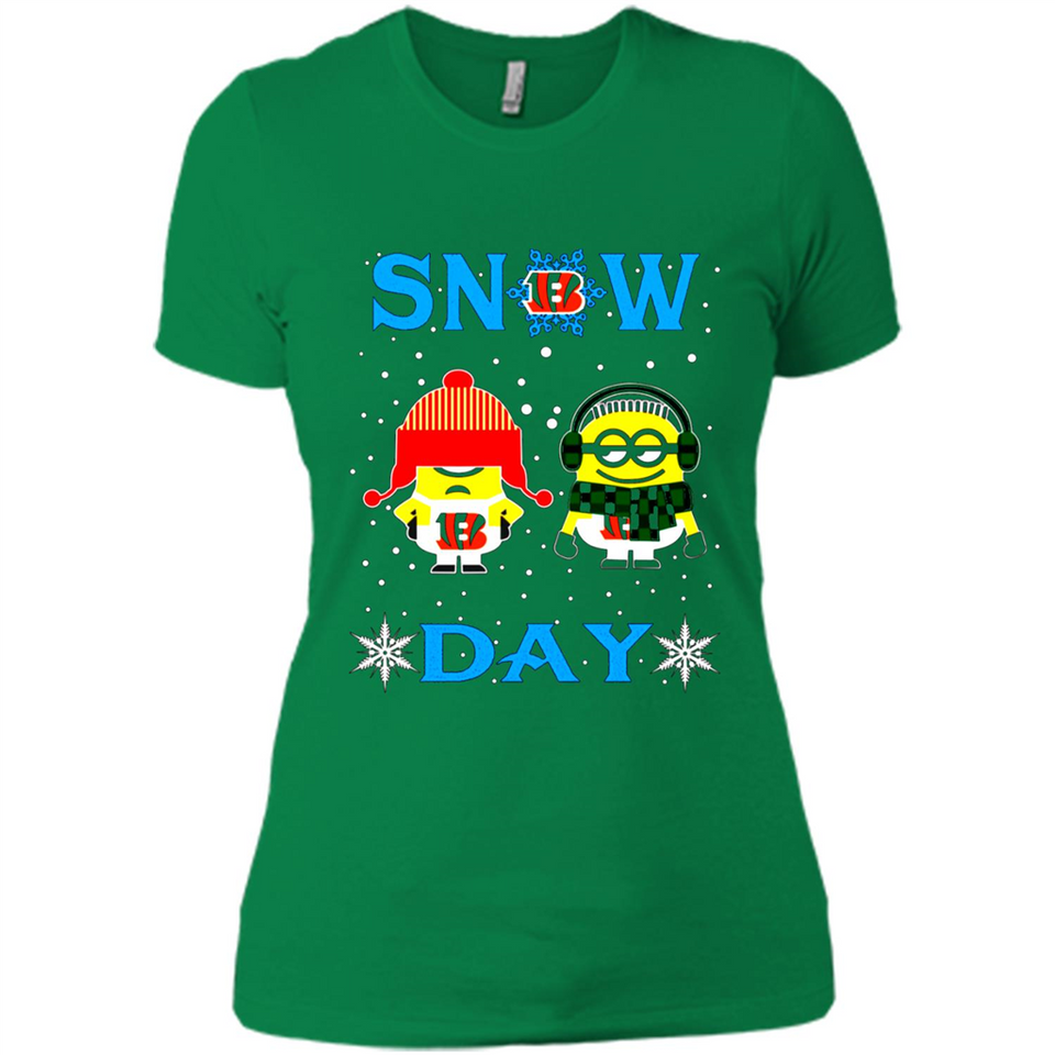 Snow Day Shirt For Cincinnati Bengals Vs Minion Fans pingpong