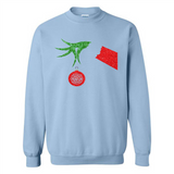 Funny Grinch Hand holding Firefighter ornament Christmas Sporty T-Shirt - Sweatshirt