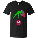 GRINCH HAND HOLDING COLORADO AVALANCHE GLITTER CHRISTMAS PINGPONG