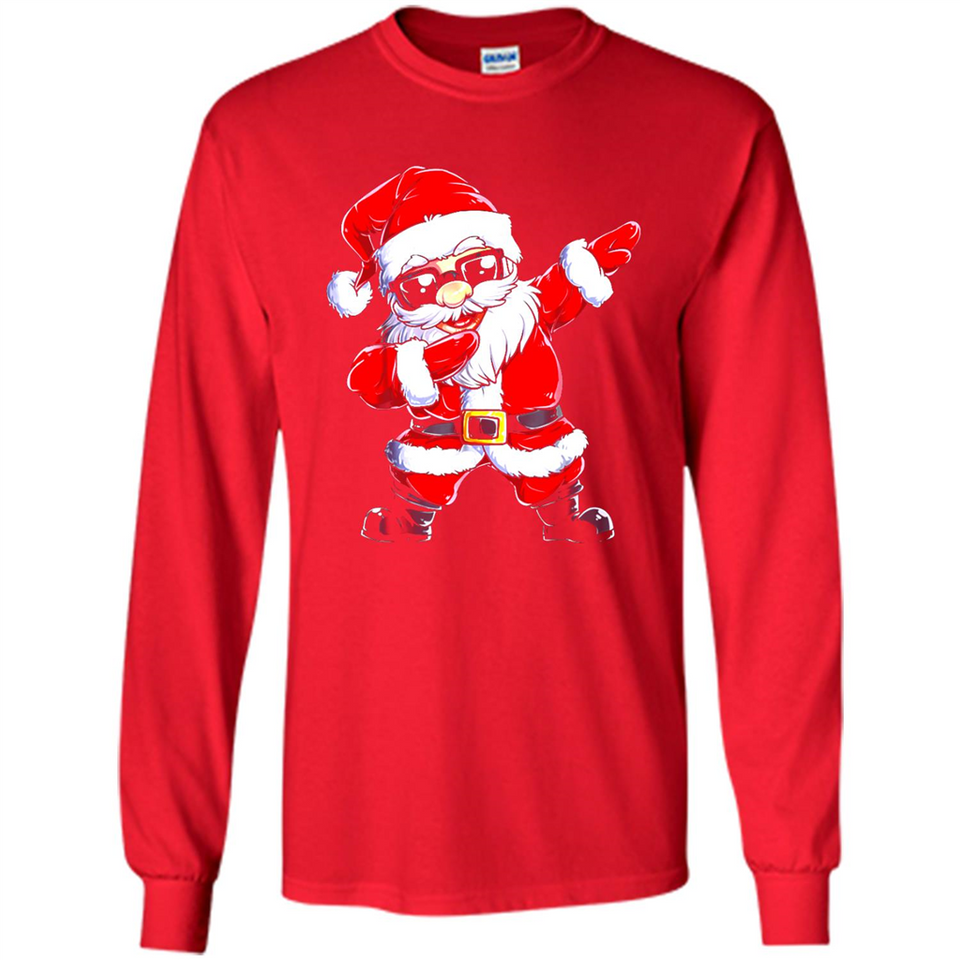 Christmas shirt Dabbing Santa Claus Xmas Gift - Long Sleeve T-Shirt