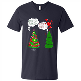 Fir Loves Christmas Tree Funny Undecorated Joke - Men's V-Neck